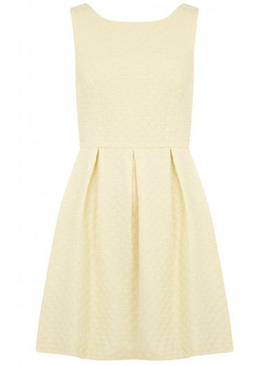 Robe tendance printemps été jaune pastel